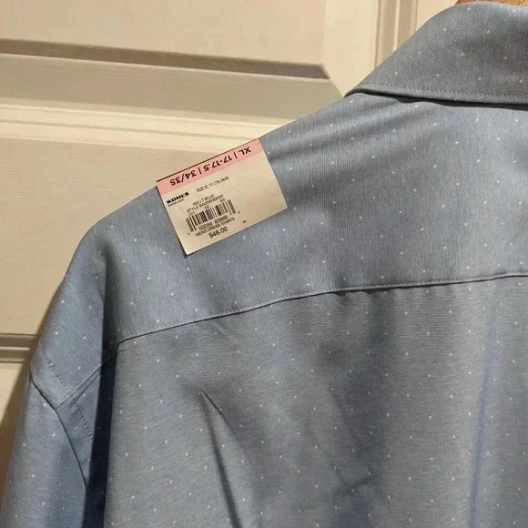 NWT Men's Apt.9 Premier Flex Performance Shirt Light Blue Sz XL - Picture 6 of 10